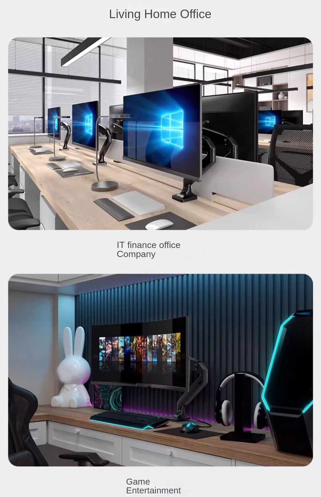 Support simple écran ergonomique bureau Ultimadesk A200