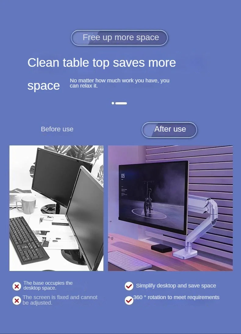 Support simple écran ergonomique bureau Ultimadesk A200